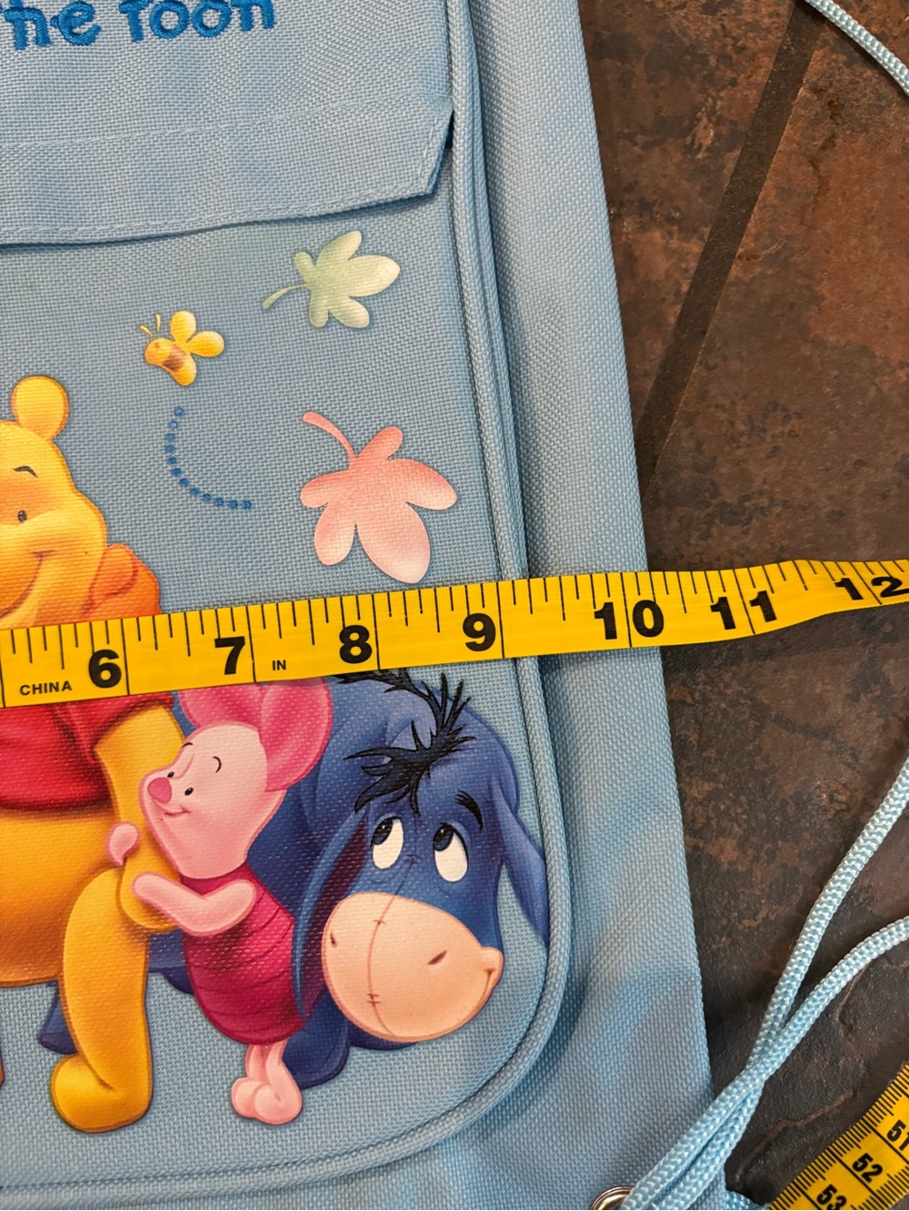 Light Blue Kids Drawstring Backpack - Picture 3 of 4